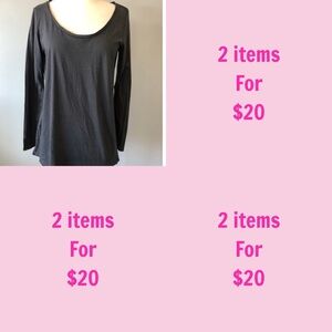 3/$30 Blue Life Womens Black Long Sleeve Round Neck Pullover T Shirt Top Small